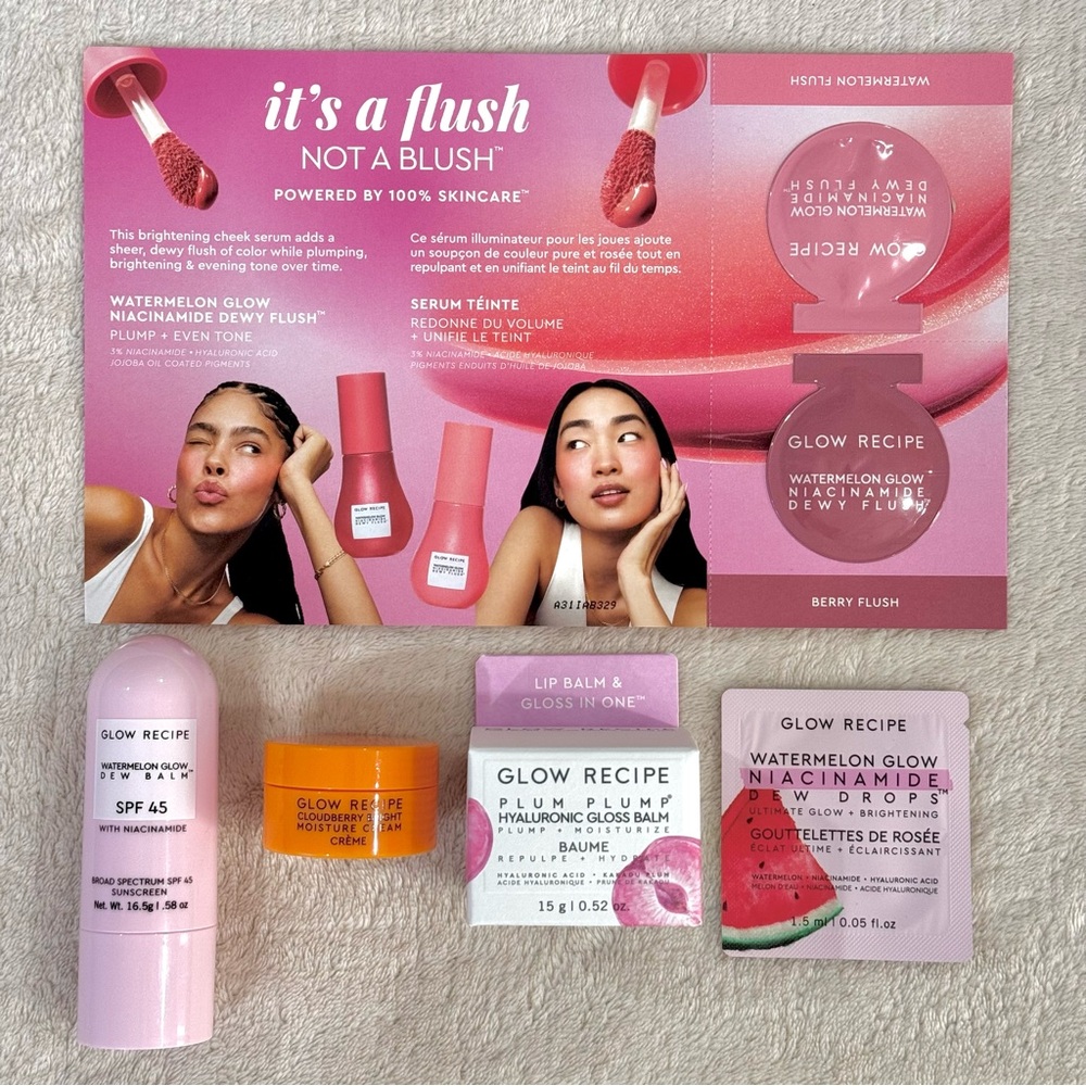 2 FULL SIZE and 3 Travel/Sample Size Glow Recipe Extreme Value Bundle!